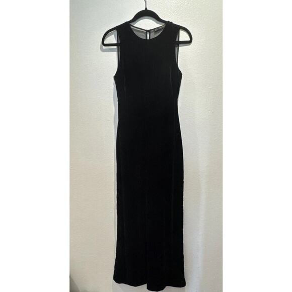 Zara Women’s Size Small Sheer Back Wide Leg Velvet Jumpsuit Glam Evening Party - Picture 1 of 7